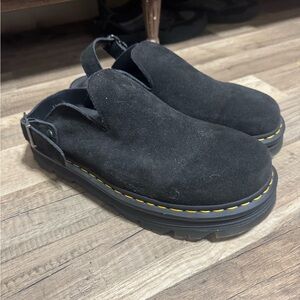 Men’s Dr Marten Black Suede Slingback mules